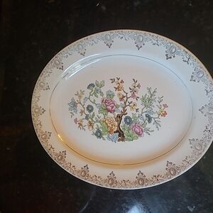 Century By Salem Serving Platter Vintage USA  23 Karat Gold Trim 9" X 11"